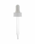New High Glass Dropper 20/400 - 70mm / White Fine Ribbed Droppers