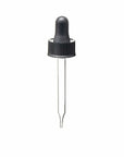 New High Glass Dropper 20/400 - 70mm / Black Fine Ribbed Droppers