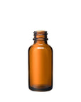 New High Glass Glass Bottle 1 oz - 20/400 Boston Round Amber