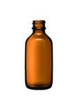 New High Glass Glass Bottle 2 oz - 20/400 Boston Round Amber