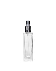 New High Glass Glass Bottle Lassen Spray Pump w Clip (No overcap) / Silver / Case (216pcs) Zinnia Slim 30 ML 18/415