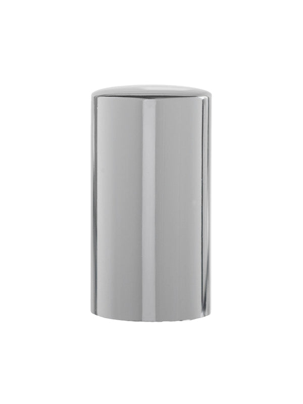 New High Glass Overcap 15mm / Shiny  Silver Dome Metal Overcap