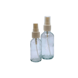 New High Glass BOSTON ROUND FLINT 1 OZ 20/400 WITH WHITE FINE RIBBED SPRAY PUMP - Units per case - 432