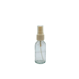 New High Glass BOSTON ROUND FLINT 1 OZ 20/400 WITH WHITE FINE RIBBED SPRAY PUMP - Units per case - 432