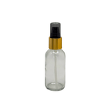 New High Glass BOSTON ROUND FLINT 2 OZ 20/400 WITH GREY/GOLD LONG NECK TREATMENT PUMP  - Units per case - 240