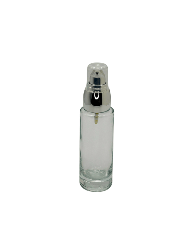 New High Glass CAMELLIA FLINT 30ML 18/415 WITH SHINY SILVER GP TREATMENT PUMP & DC - Units per case - 88