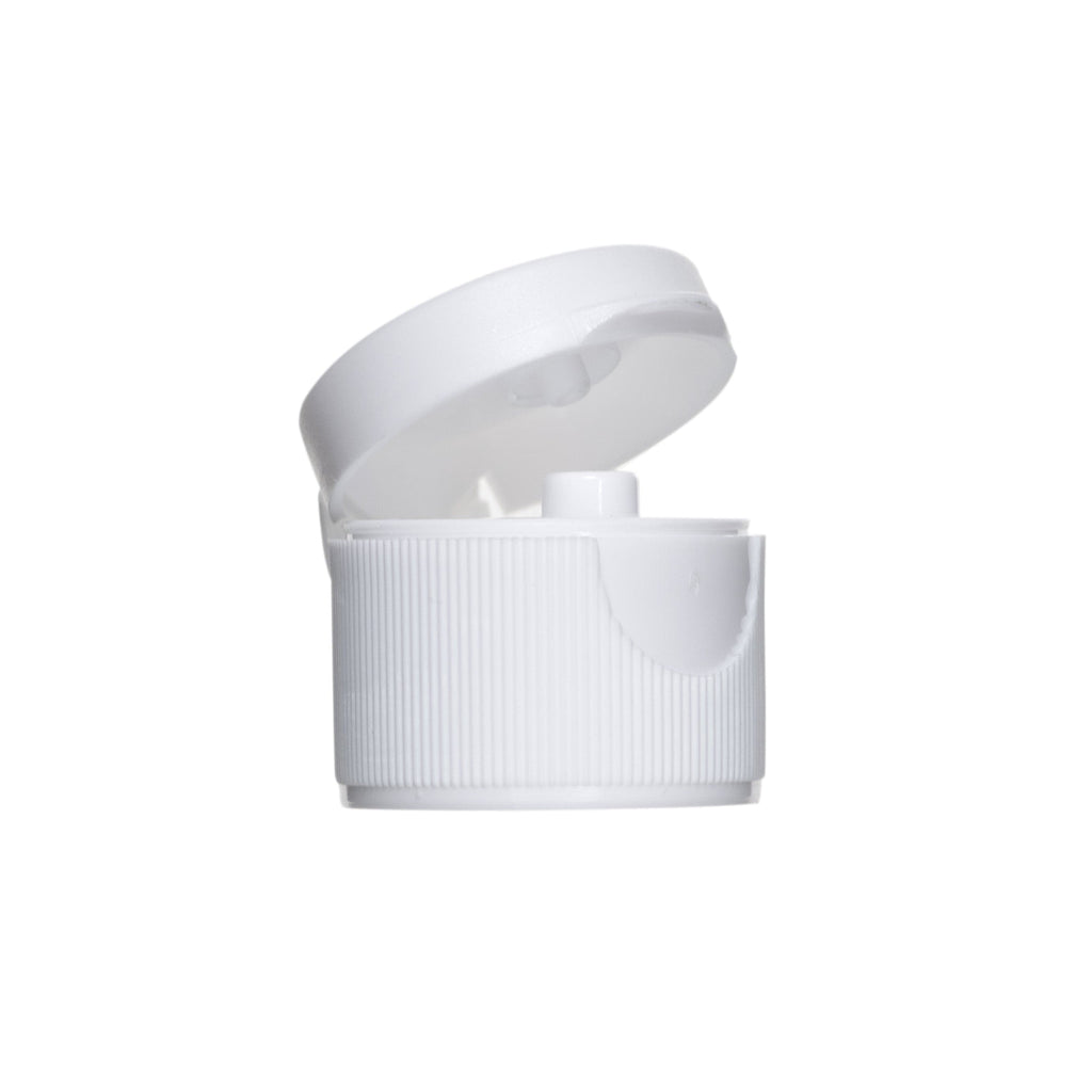 New High Glass cap White / 20/410 Flip Top Cap