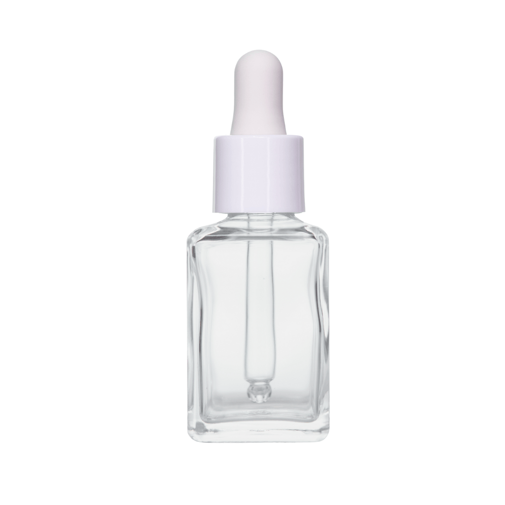 New High Glass CLYDE 30ML FLINT BOTTLE WITH WHITE CERVINO DROPPER