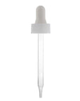 New High Glass Dropper 20/400 - 85mm / White Fine Ribbed Droppers