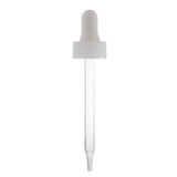 New High Glass Dropper 20/400 - 85mm / White Fine Ribbed Droppers