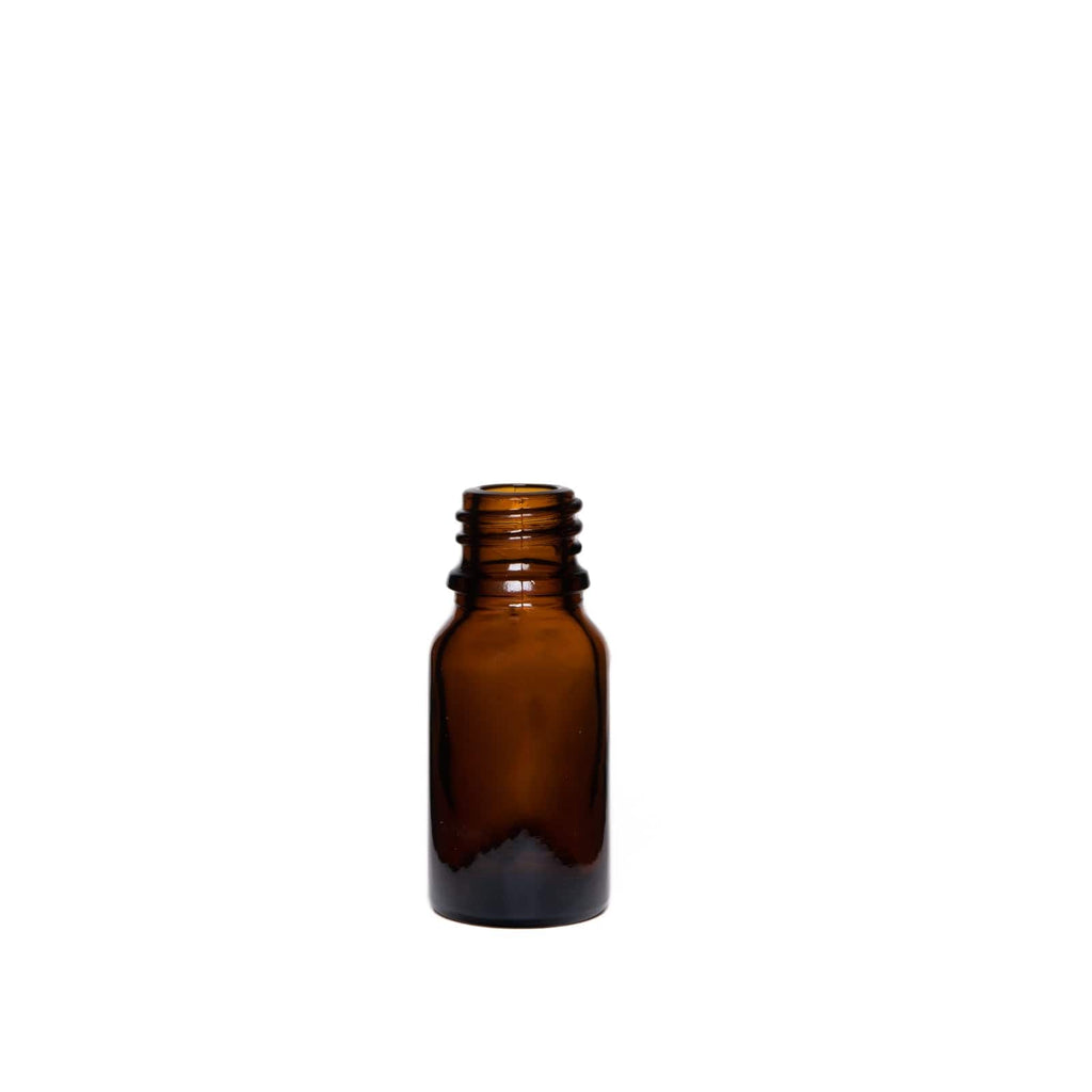 New High Glass Glass Bottle 10ml - DIN18 / No Accessory / Case Pack (see table below) Dropper Bottle Amber DIN18