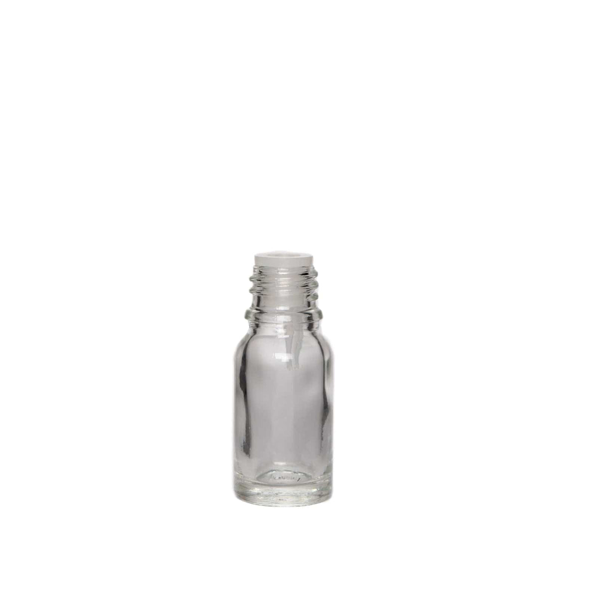 New High Glass Glass Bottle 10ml - DIN18 / No Accessory / Case Pack (see table below) Dropper Bottle Clear DIN18