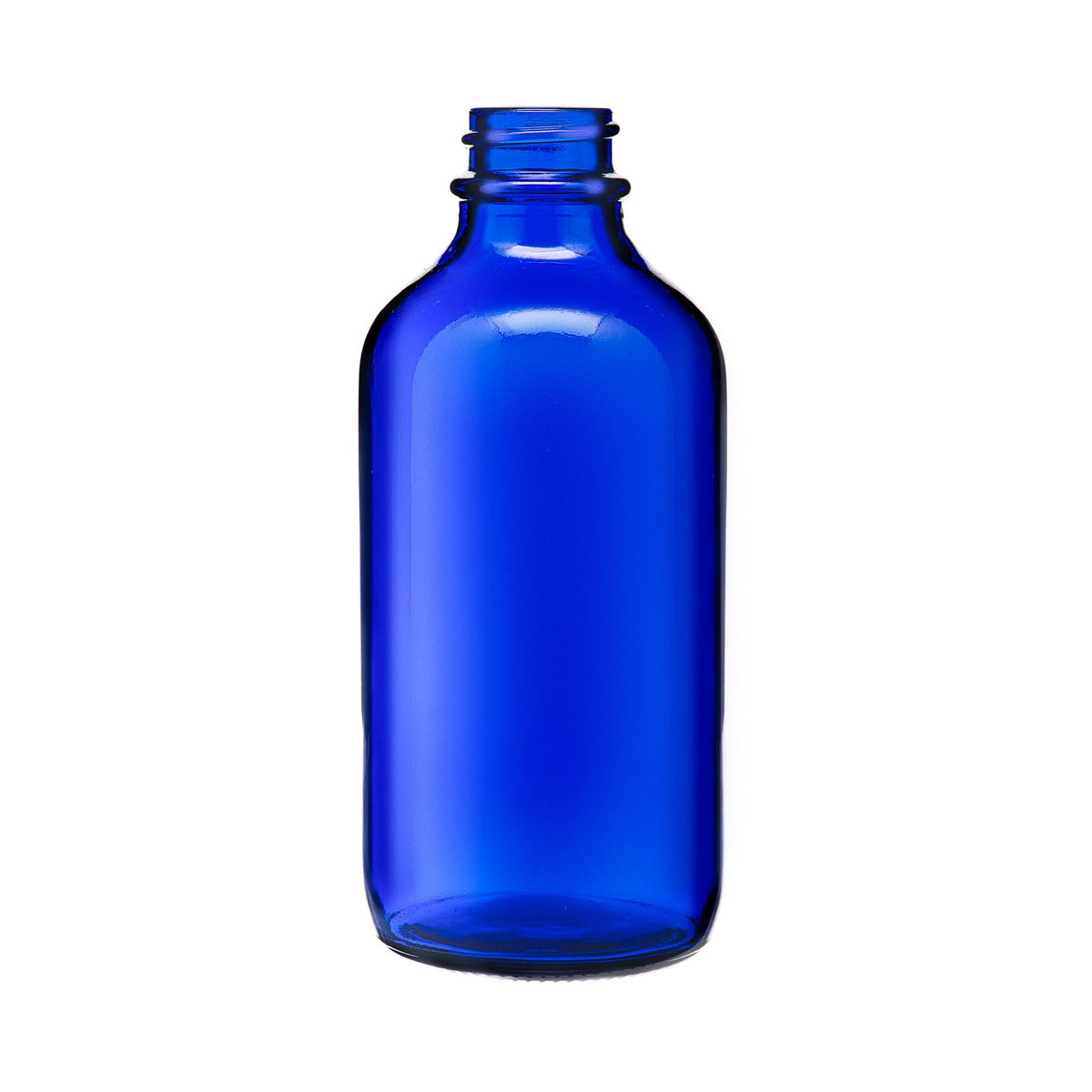 New High Glass Glass Bottle 4 oz - 22/400 Boston Round Cobalt Blue
