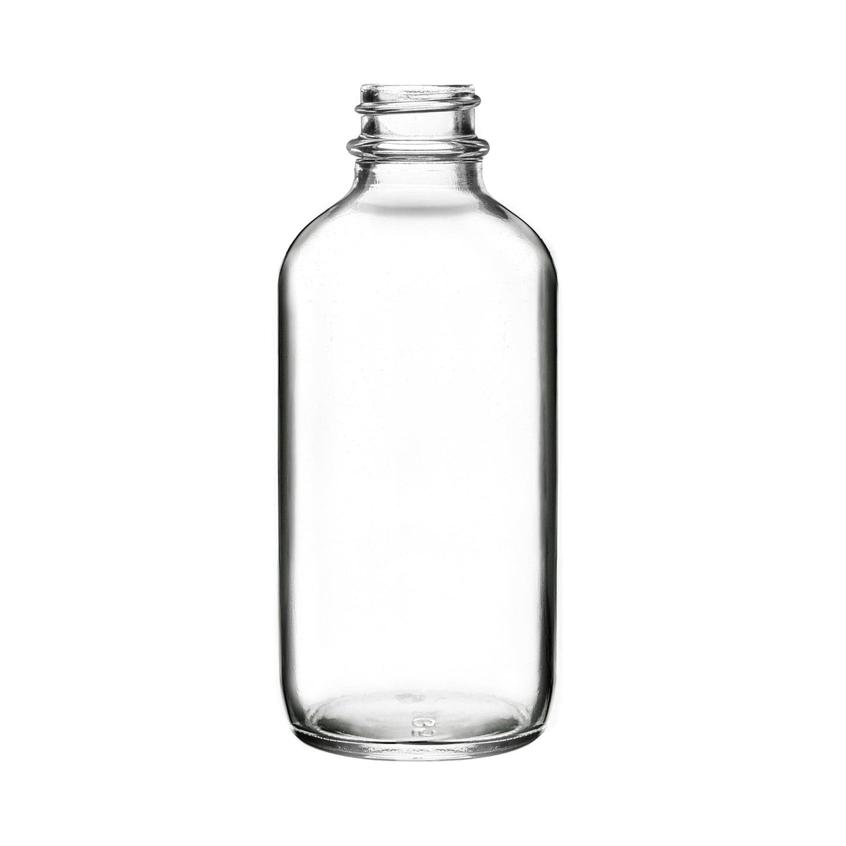 New High Glass Glass Bottle 4 oz - 22/400 Boston Round Flint