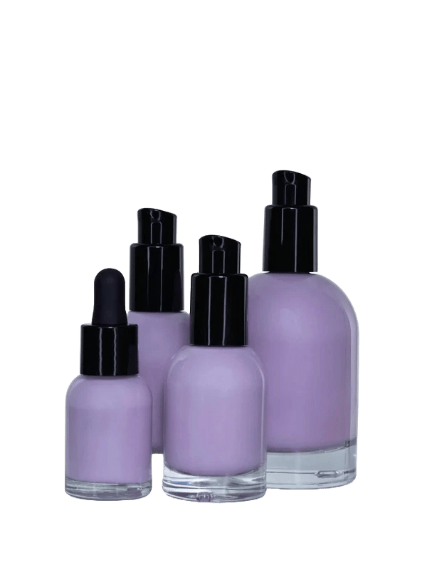 New High Glass Glass Bottle Begonia Skincare