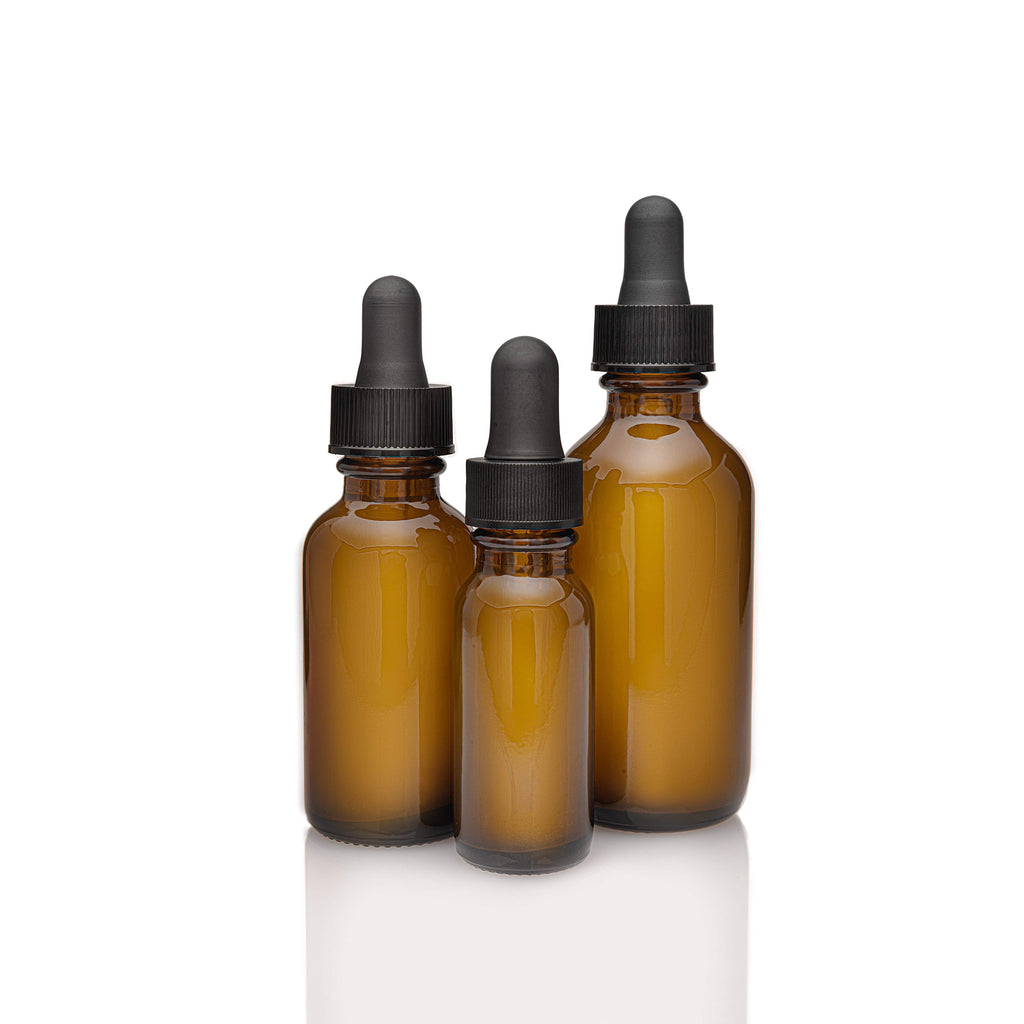 New High Glass Glass Bottle Boston Round Amber