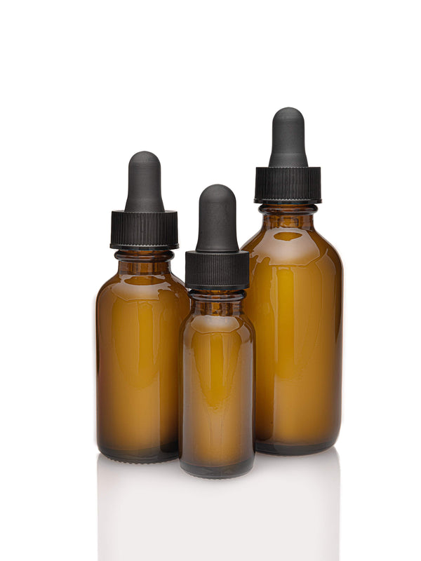 New High Glass Glass Bottle Boston Round Amber