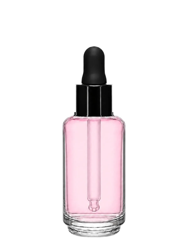 New High Glass Glass Bottle Cervino Dropper - Black / Case (108pcs) Daphne 30ml 18/415