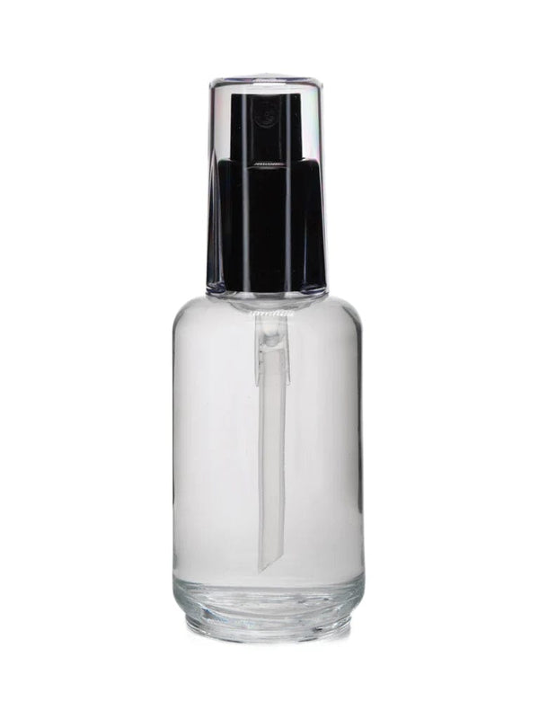 New High Glass Glass Bottle Denali Sprayer Black w AS Overcap / Case (96pcs) Daphne 50ml 18/415