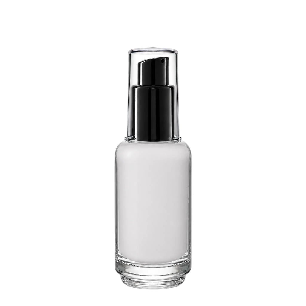New High Glass Glass Bottle Denali Treatment Pump Black w AS Overcap / Case (108pcs) Daphne 30ml 18/415
