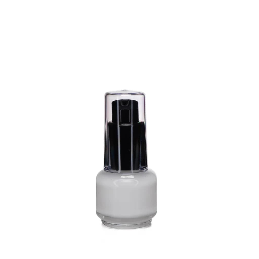 New High Glass Glass Bottle Denali Treatment Pump Black w AS Overcap / Case (140pcs) Daphne 15ml 18/415
