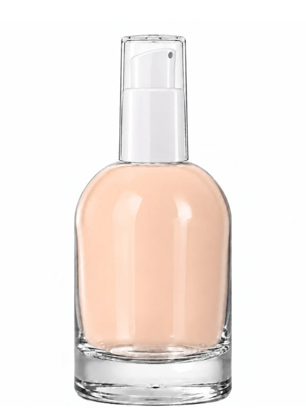 New High Glass Glass Bottle Denali Treatment Pump White w AS Overcap / Case (70pcs) Begonia 50ml 18/415