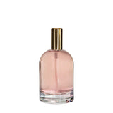 New High Glass Glass Bottle Dome Spray Pump - Shiny Gold / Case (60pcs) Begonia 100ml 15MM Dome