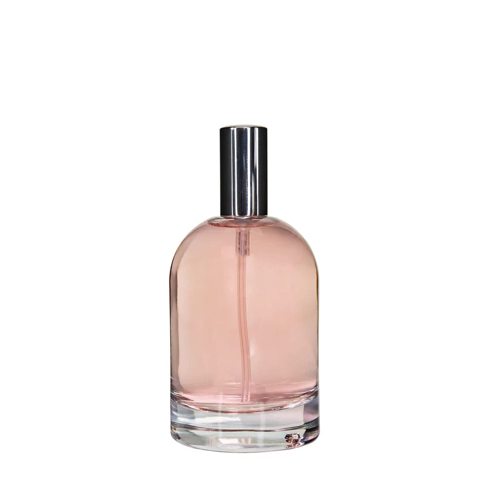 New High Glass Glass Bottle Dome Spray Pump - Shiny Silver / Case (60pcs) Begonia 100ml 15MM Dome