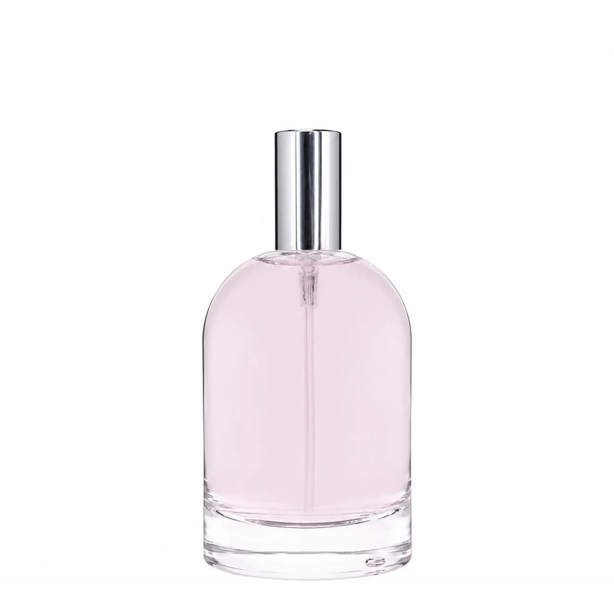 New High Glass Glass Bottle Dome Spray Pump - Shiny Silver / Case (60pcs) Begonia 100ml 15MM Dome