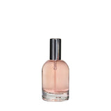 New High Glass Glass Bottle Dome Spray Pump - Shiny Silver / Case (90pcs) Begonia 50ml 15MM Dome