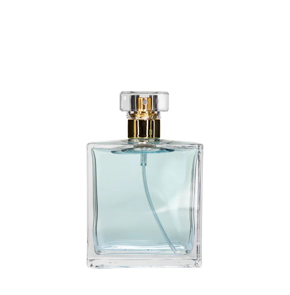 New High Glass Glass Bottle E-book Surlyn Spray Pump - Shiny Gold / Case (63pcs) David 100ml 15MM