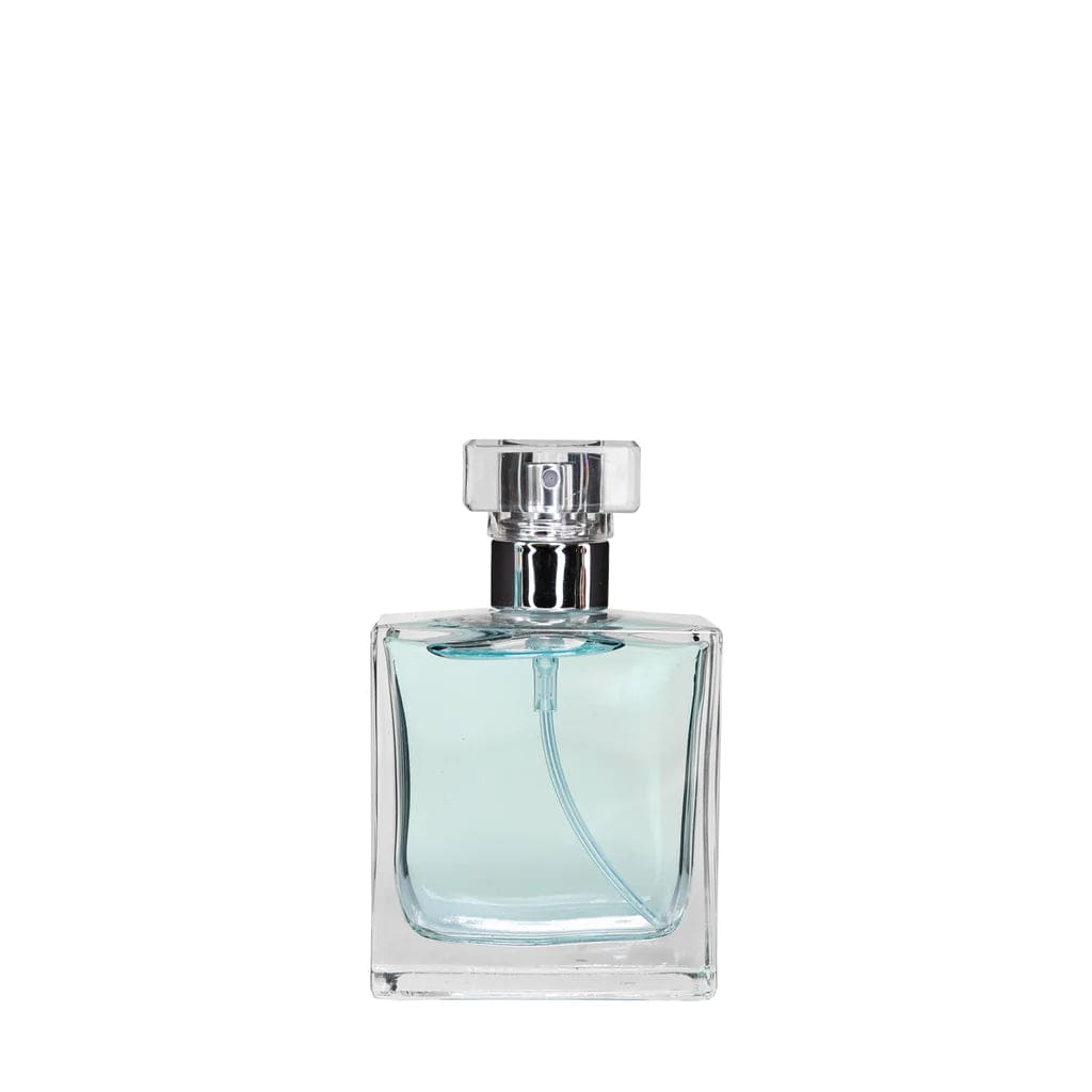 New High Glass Glass Bottle E-book Surlyn Spray Pump - Shiny Silver / Case (54 pcs) David 50ml 15MM