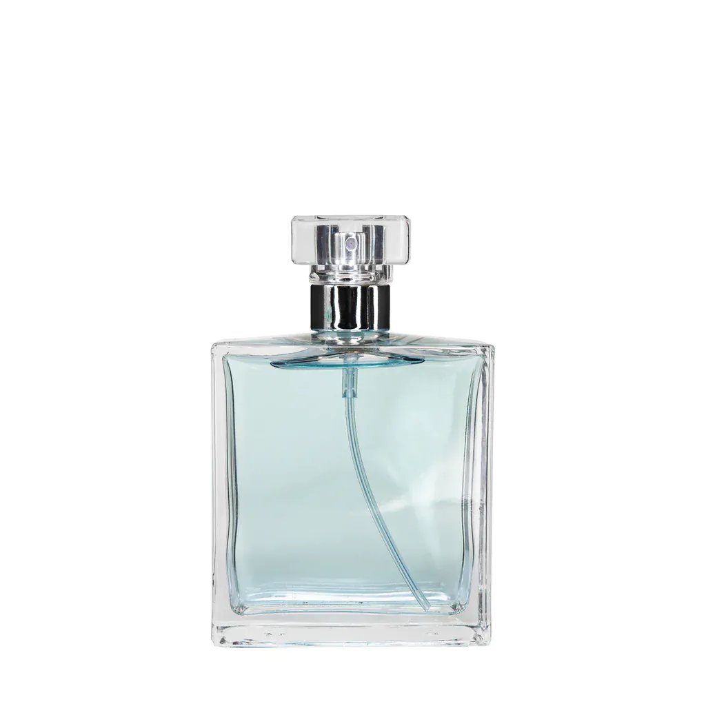 New High Glass Glass Bottle E-book Surlyn Spray Pump - Shiny Silver / Case (63pcs) David 100ml 15MM
