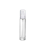 New High Glass Glass Bottle Everest Spray Pump w AS Overcap - White / Case (88pcs) Camellia 50ml 18/415