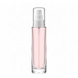 New High Glass Glass Bottle Everest Spray Pump w AS Overcap - White / Case (88pcs) Camellia 50ml 18/415
