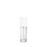 New High Glass Glass Bottle Everest Spray Pump w PP Overcap - White / Case (88pcs) Camellia 30ml 18/415
