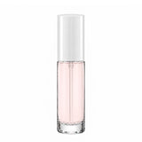 New High Glass Glass Bottle Everest Spray Pump w PP Overcap - White / Case (88pcs) Camellia 30ml 18/415