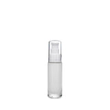 New High Glass Glass Bottle Everest Treatment Pump w AS Overcap - White / Case (88pcs) Camellia 30ml 18/415