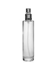 New High Glass Glass Bottle Lassen Spray Pump w Clip (No overcap) / Silver / Case (88pcs) Camellia 50 ML 18/415
