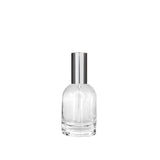 New High Glass Glass Bottle Lassen Spray Pump w Overcap / SIlver / Case (70 pcs) Begonia 50 ML 18/415