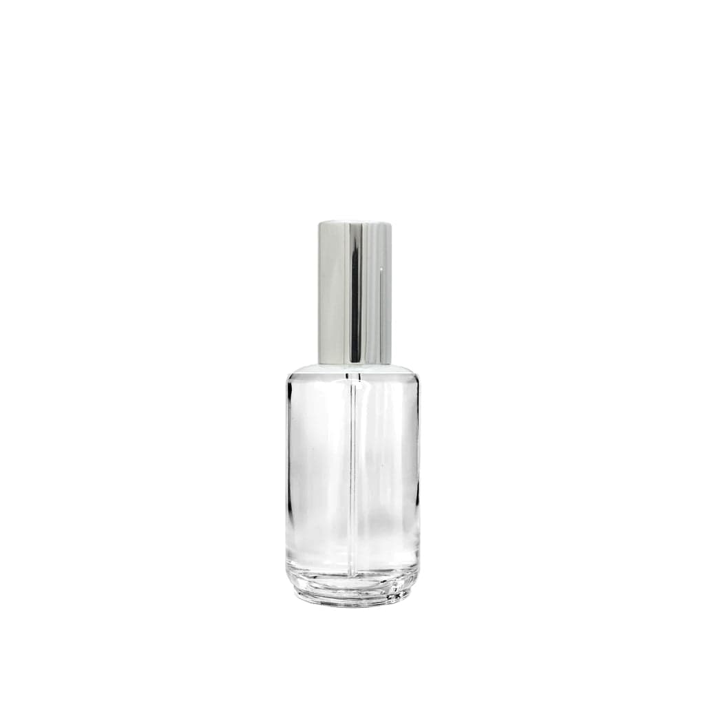 New High Glass Glass Bottle Lassen Sprayer with Overcap / Silver / Case (96pcs) Daphne 50ml 18/415