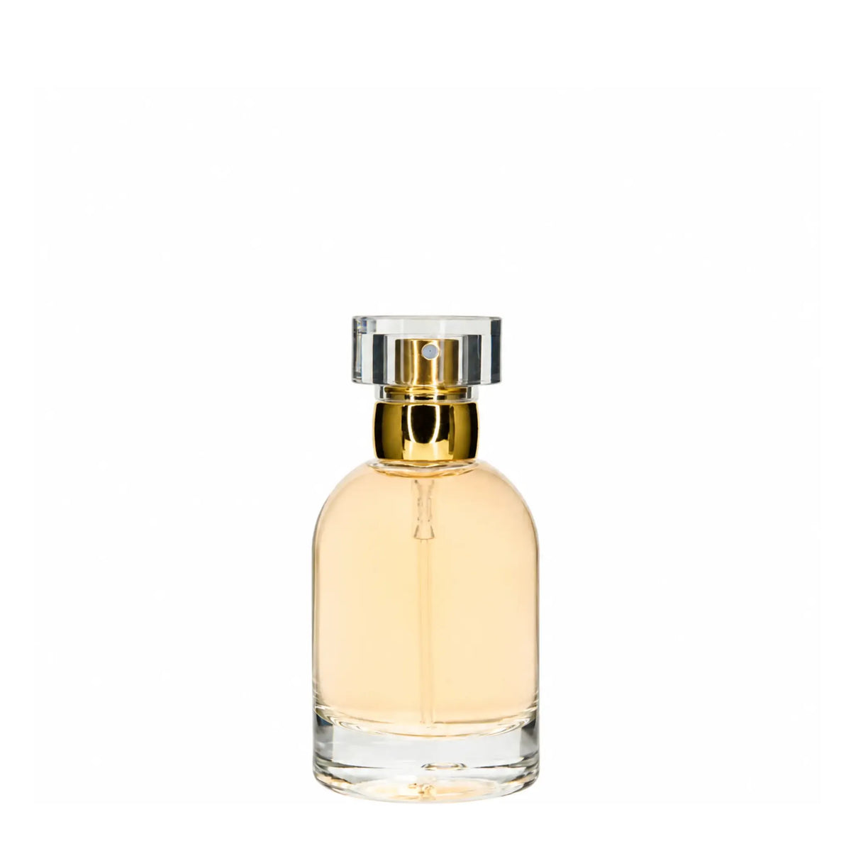 New High Glass Glass Bottle Orbit Surlyn Spray Pump - Shiny Gold / Case (90pcs) Begonia 50 ML 15MM Surlyn Cap