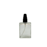 New High Glass META FLINT BOTTLE 2 OZ 18/415 WITH BLACK FINE RIBBED TREATMENT PUMP W DC - Units per case - 126