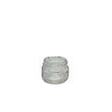 New High Glass NEMI FLINT JAR 1/2 OZ 38/400 WITH WHITE CAP - Units per case - 392