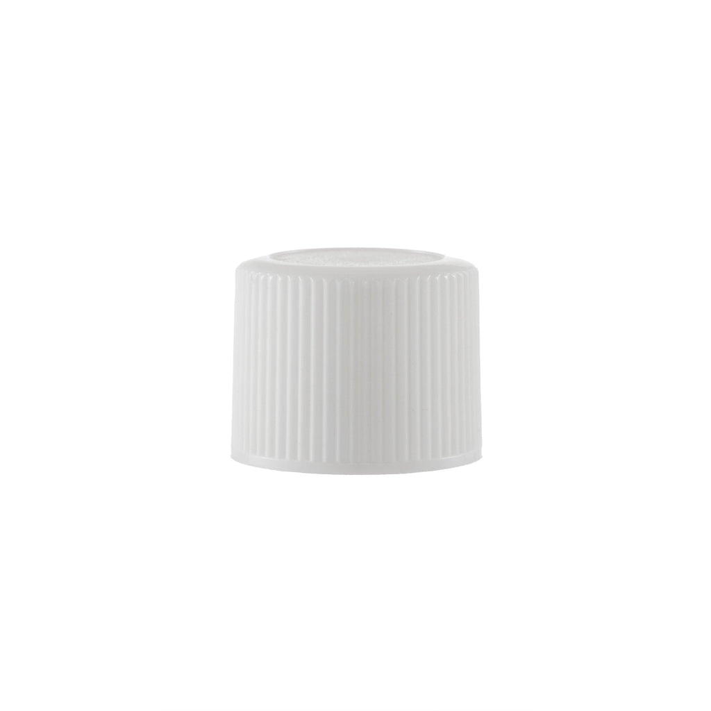 New High Glass cap 15/415 / White Fine Ribbed Cap 15/415
