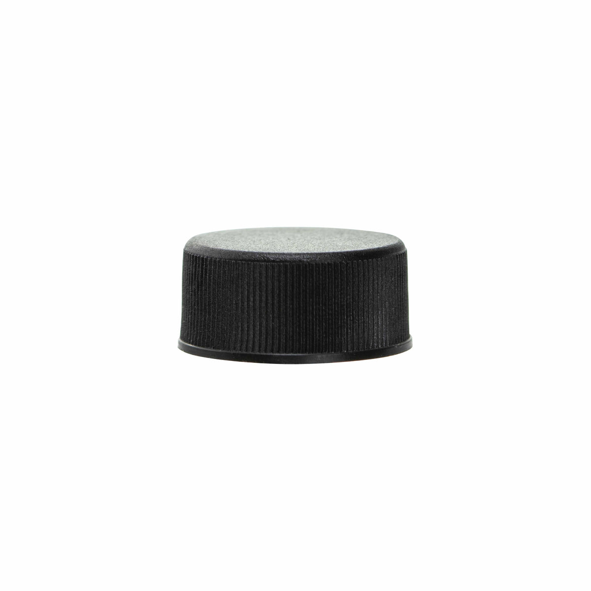 New High Glass cap 20/400 / Black Fine Ribbed Caps