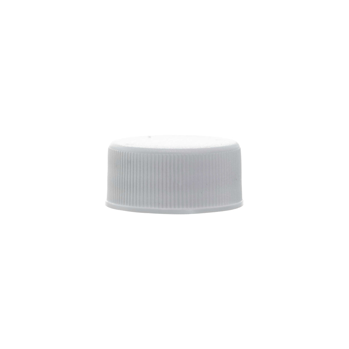 New High Glass cap 20/400 / White Fine Ribbed Caps