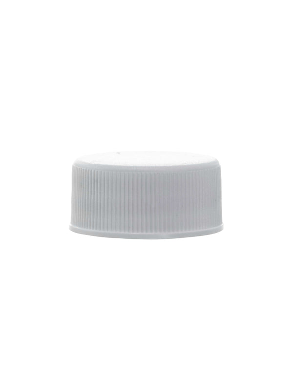 New High Glass cap 20/400 / White Fine Ribbed Caps
