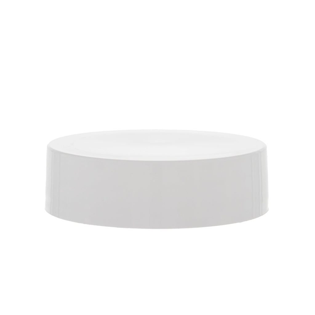 New High Glass cap 40/40 Smooth White Jar Caps