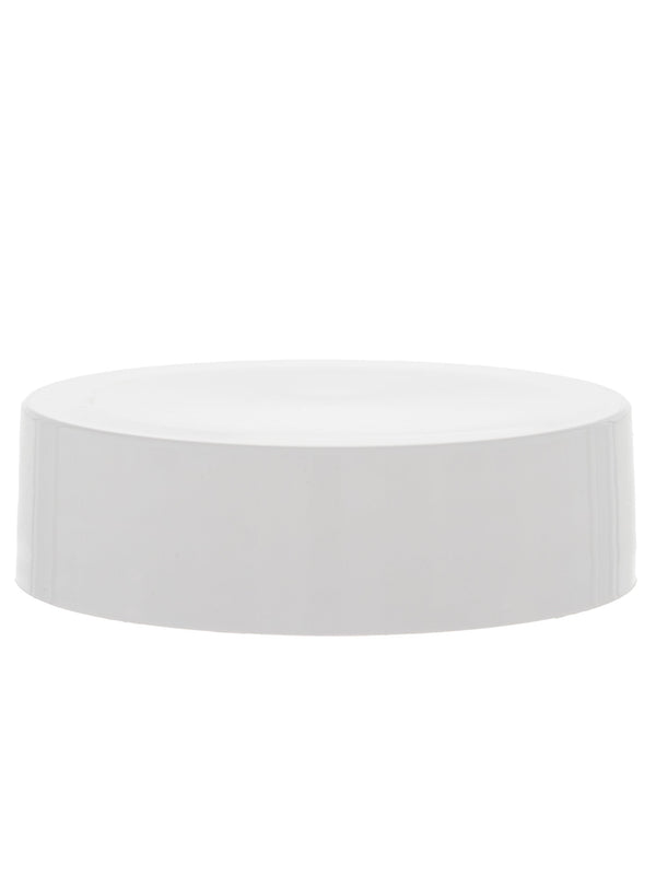 New High Glass cap 40/40 Smooth White Jar Caps